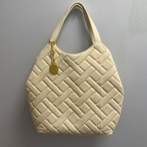 Vince Camuto Kisho Quilted Leather Shoulder Bag - Warm Vanilla - NWT